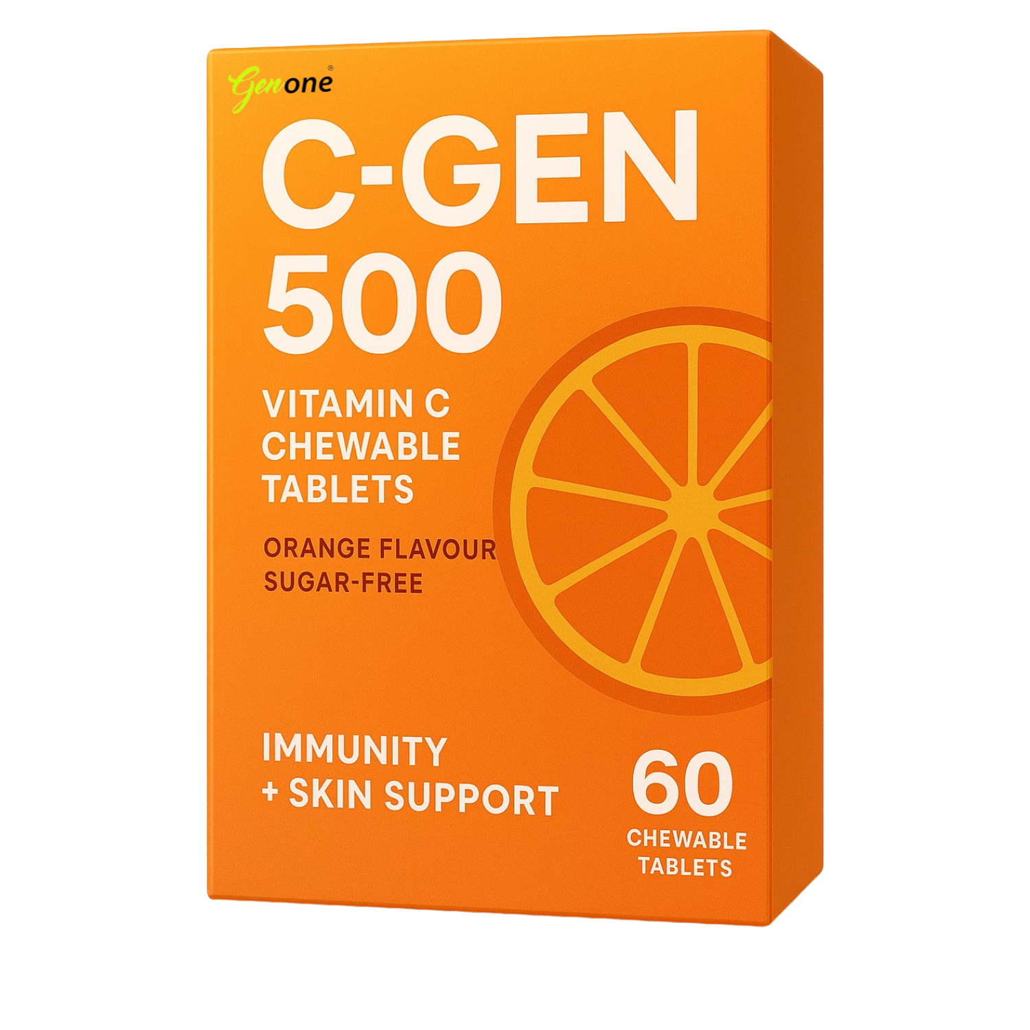 GenOne C-Gen 500 Vitamin C Tablets 500 mg for Glow and Immunity (60 Tabs)